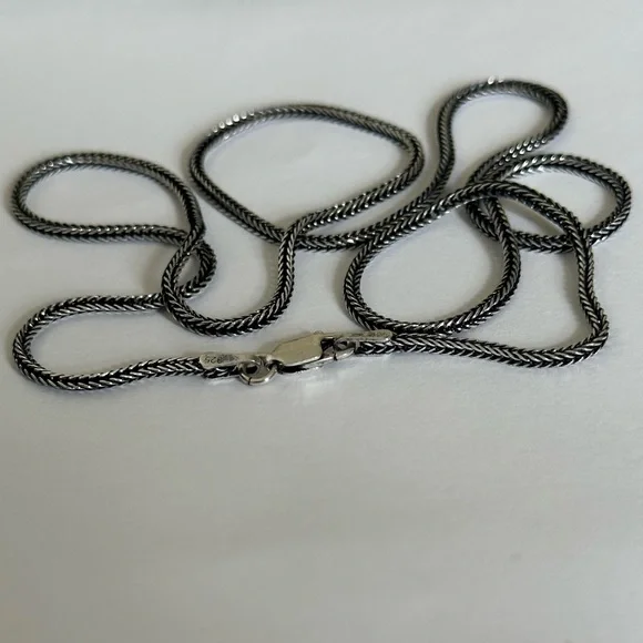 Unisex 925 silver 19.5” chain necklace